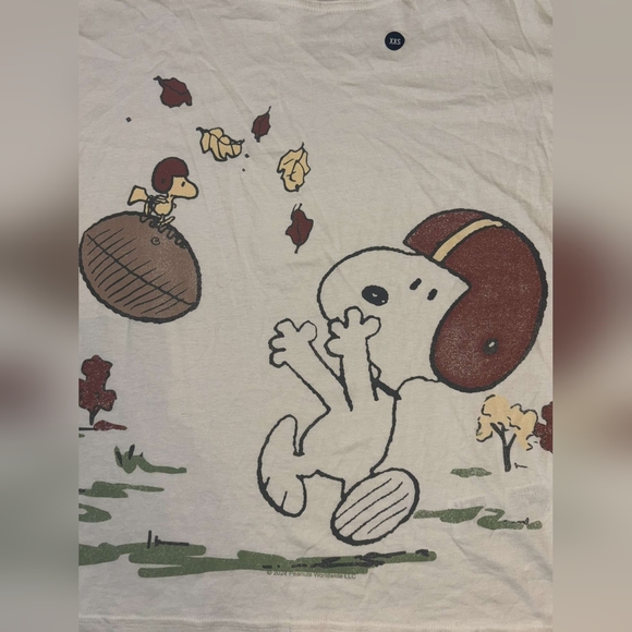 HOLLISTER SNOOPY Cream Color Sleepwear Tee xxsmall NEW! - Picture 4 of 13